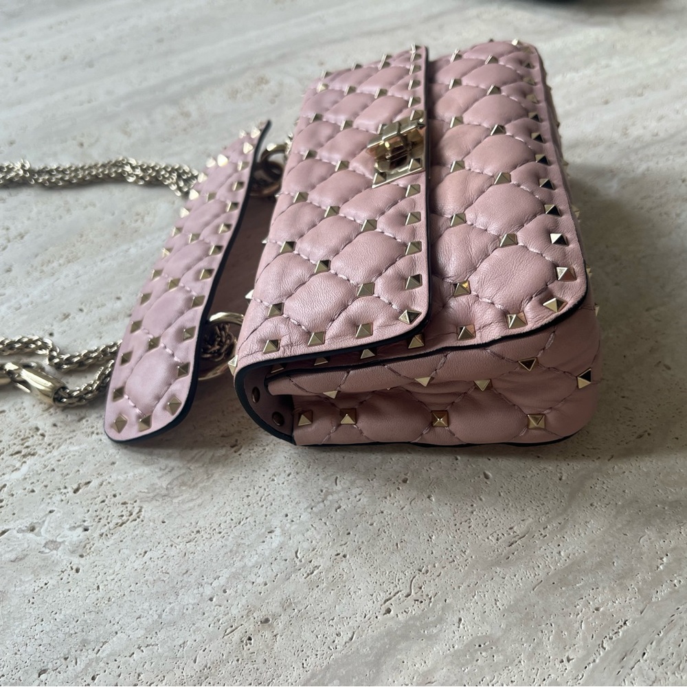VALENTINO 💯 Authentic small Rockstud bag pink RARE 💕💕 - Picture 5 of 13